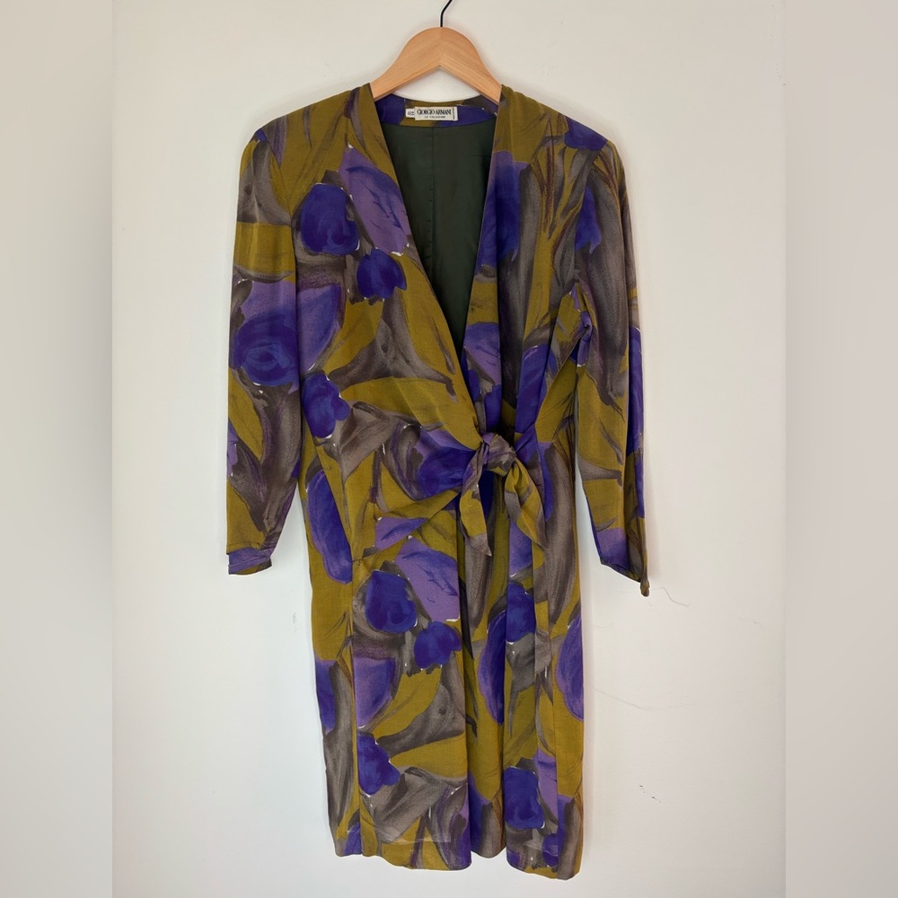 Vintage 1980s Giorgio Armani “Le Collezioni” Wrap Dress